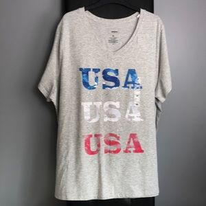 Women’s USA July 4th Red White Blue Top Size 3X